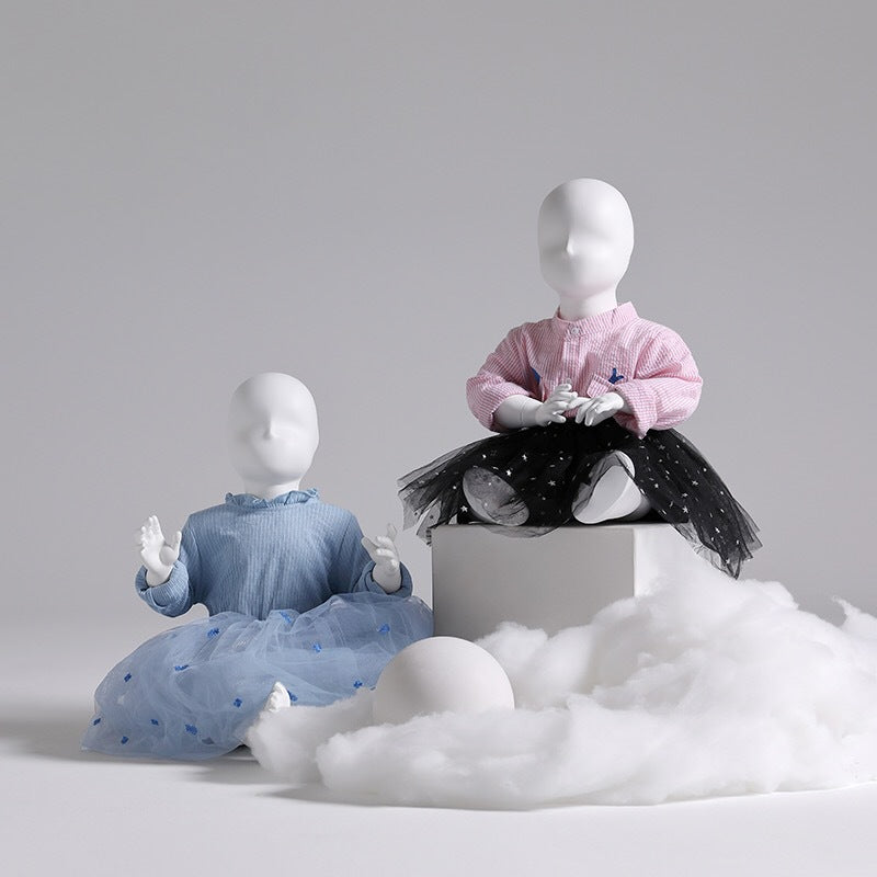 Matt White Child Mannequins Full Body Kids Dummy Collection