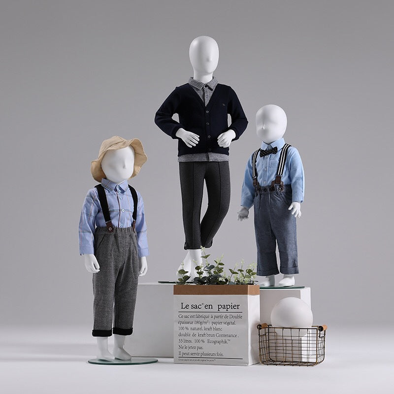Matt White Child Mannequins Full Body Kids Dummy Collection