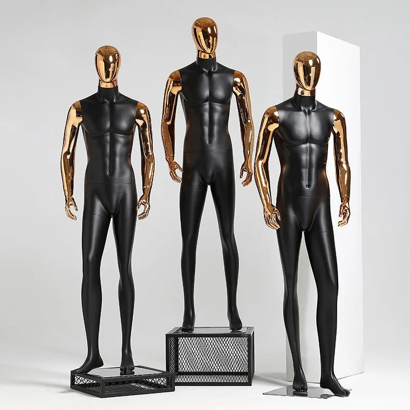 Matte Black & Gold Male Mannequin Main