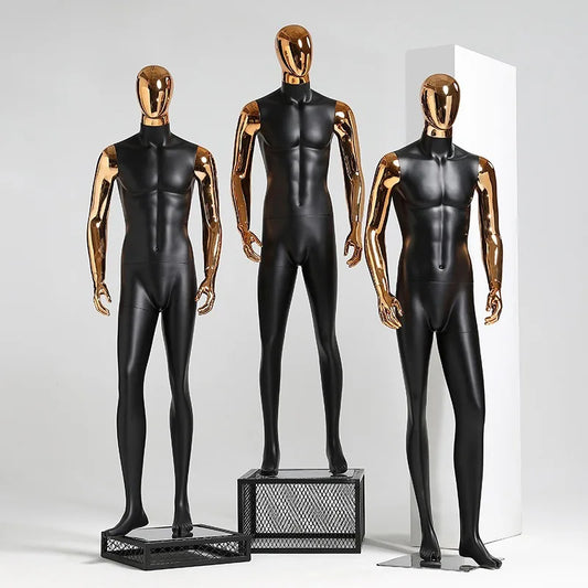 Matte Black & Gold Male Mannequin Main