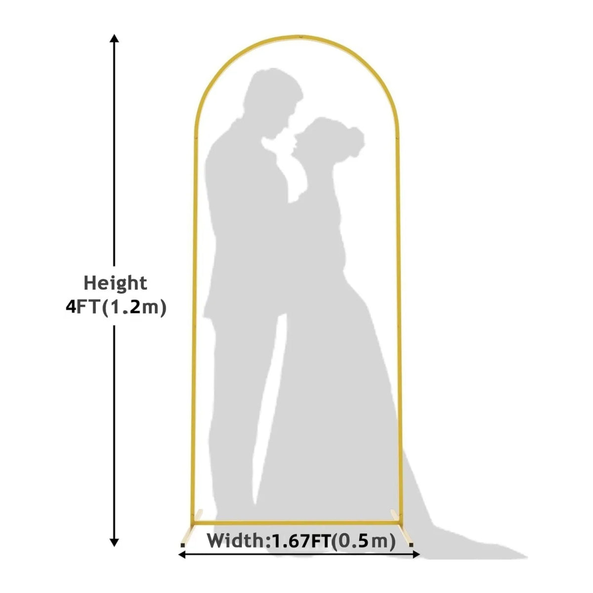 Gold Metal Wedding Arch Main View