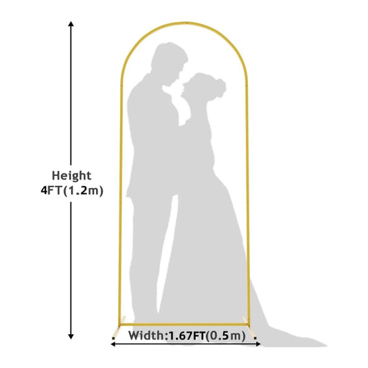 Gold Metal Wedding Arch Main View