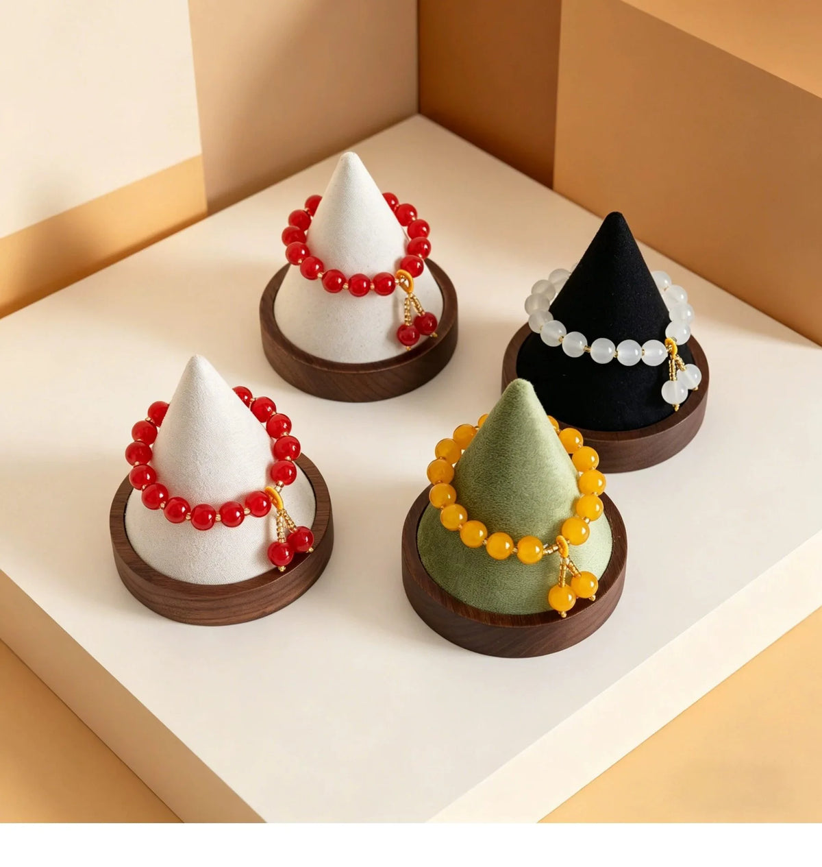 Velvet Jewelry Cone Stand Main View