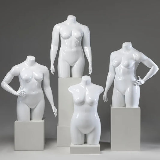 Half Body Mannequin with Wood Arms Main View