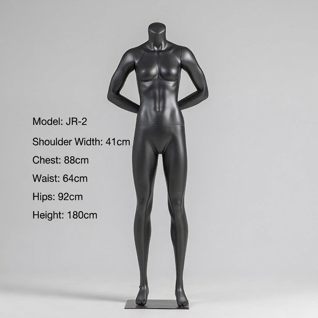Premium Matte Gray/Black Athletic Mannequins Full Body and Torso Display for Sports Apparel