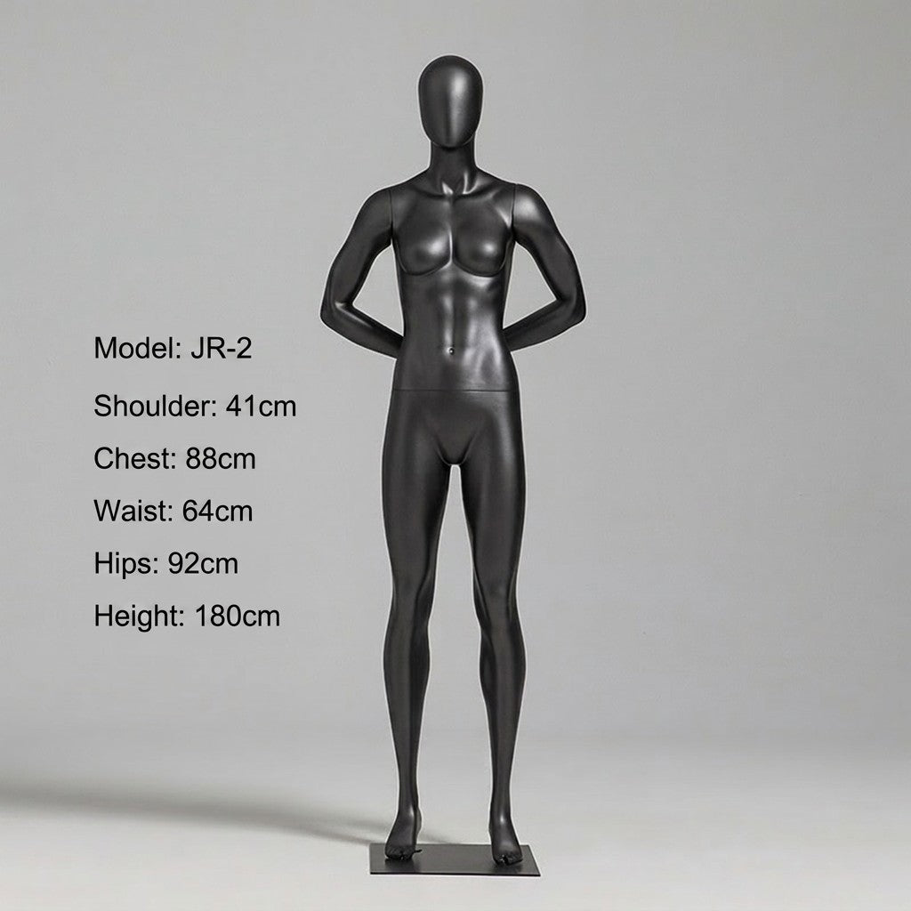 Premium Matte Gray/Black Athletic Mannequins Full Body and Torso Display for Sports Apparel